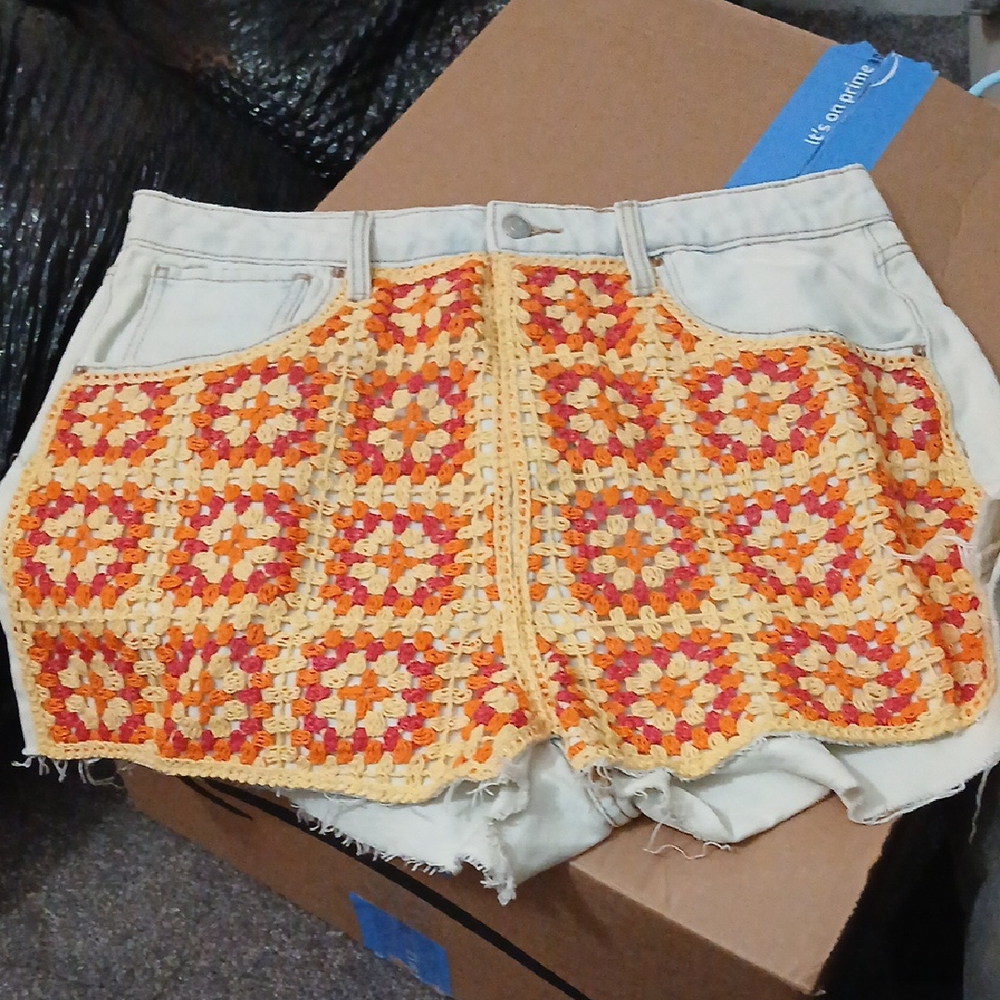 Crochet Patchwork Women Shorts